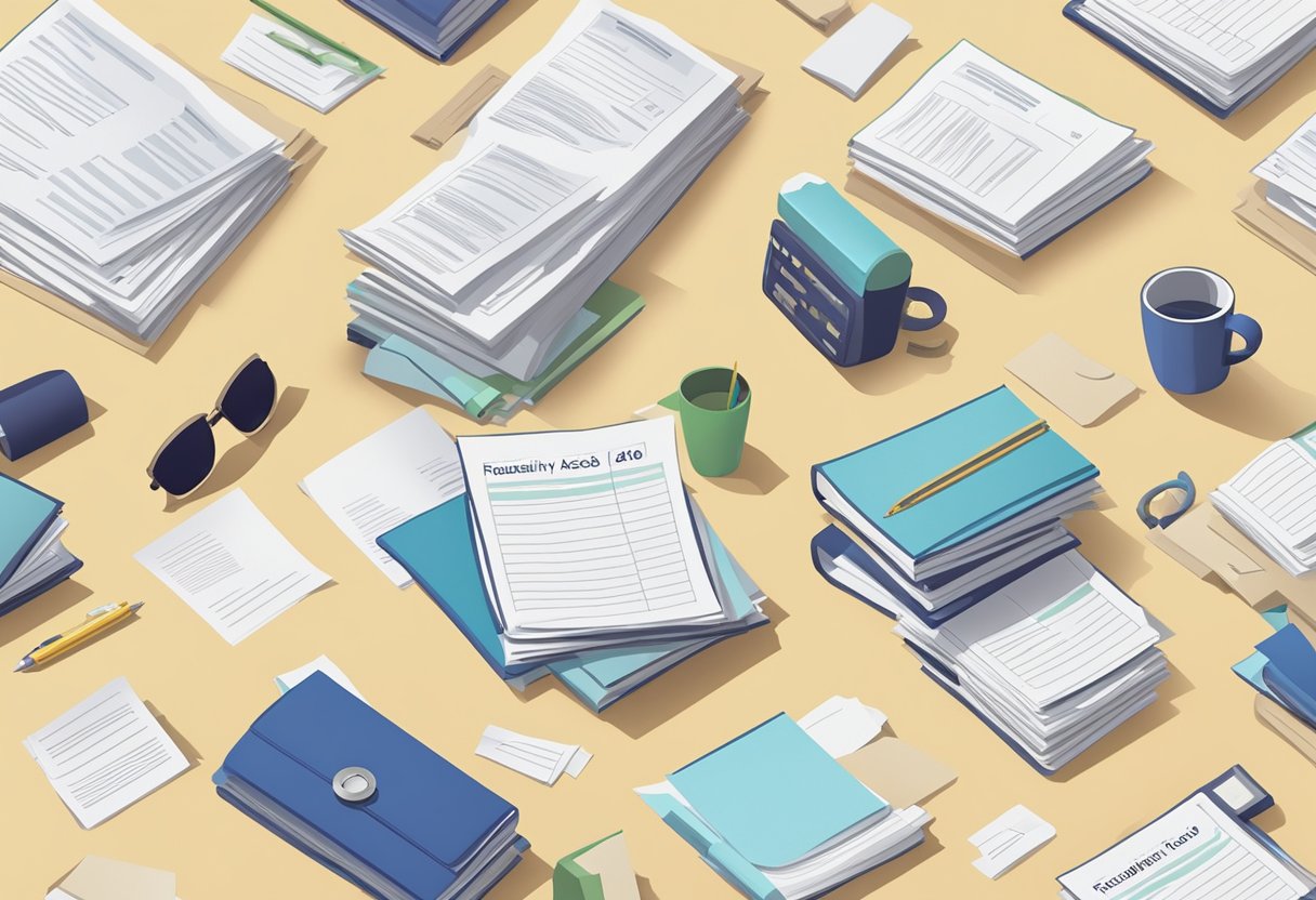 A stack of papers labeled "Frequently Asked Questions" with a bold heading "Can you retire with just a 401k" on a desk