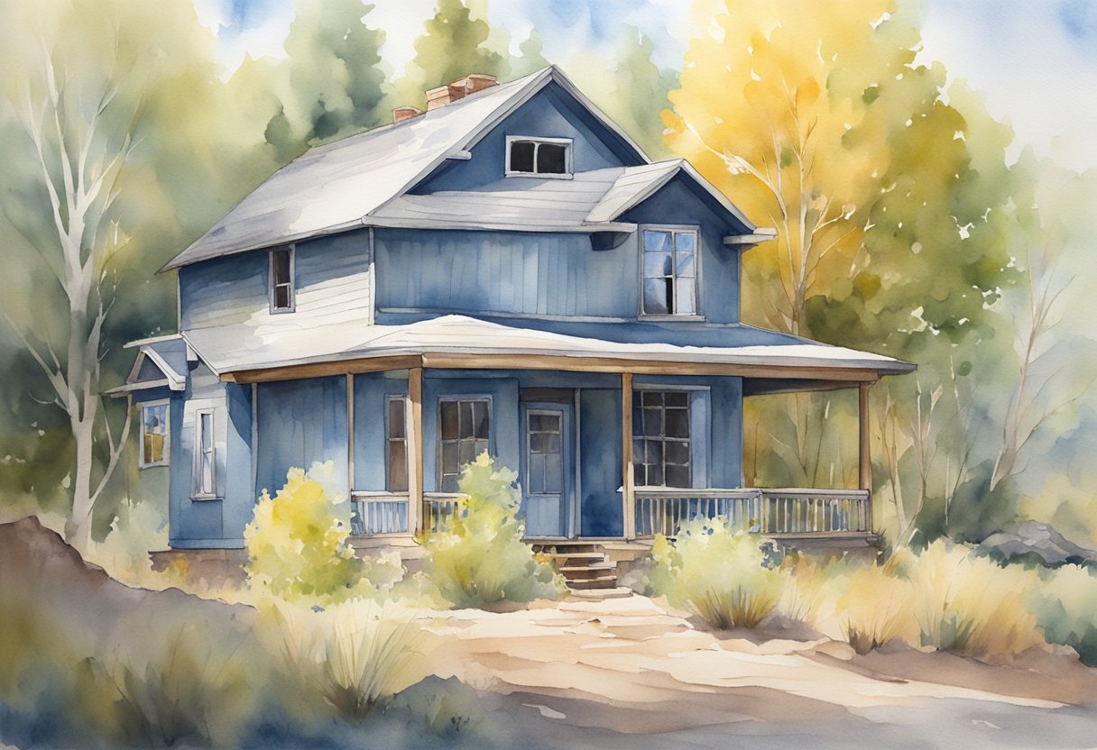 A run-down house in Colorado undergoes renovation for real estate flipping