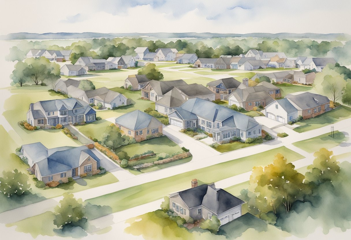A diverse portfolio of real estate properties in Delaware, including residential, commercial, and industrial buildings, with a mix of urban and rural landscapes