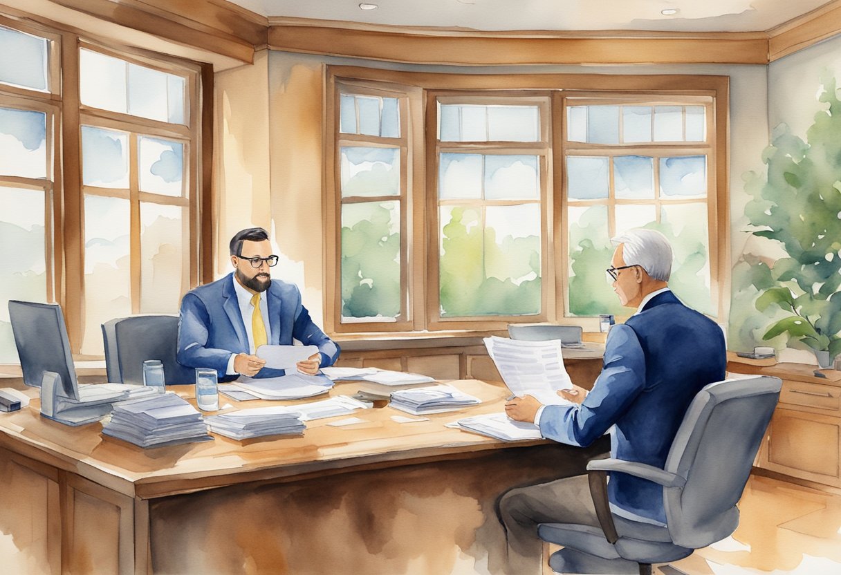 A real estate investor in Minnesota explores financing and lending options, reviewing documents and meeting with financial advisors