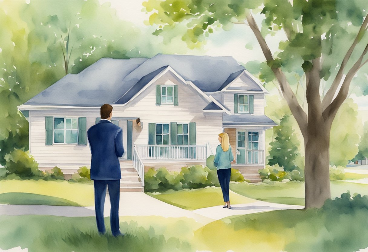 A real estate agent showing properties to potential buyers in Missouri