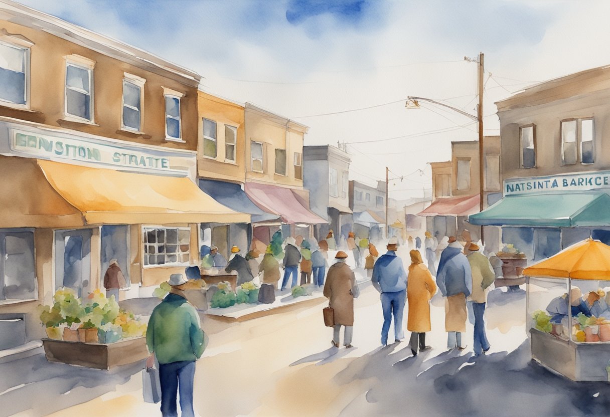 A bustling real estate market in North Dakota, with investors strategizing to manage risks and overcome challenges