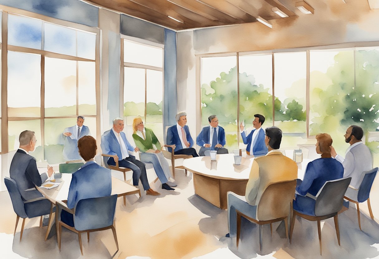 A group of real estate professionals meet in Oklahoma to discuss and network about investing in the local real estate market