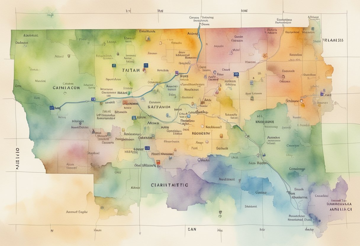 A map of Utah with key real estate locations highlighted and labeled for strategic analysis