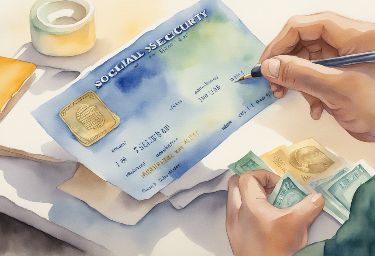 A person receiving a letter with "Social Security 5 Year Rule" and "Medicare and Social Security Disability" printed on it