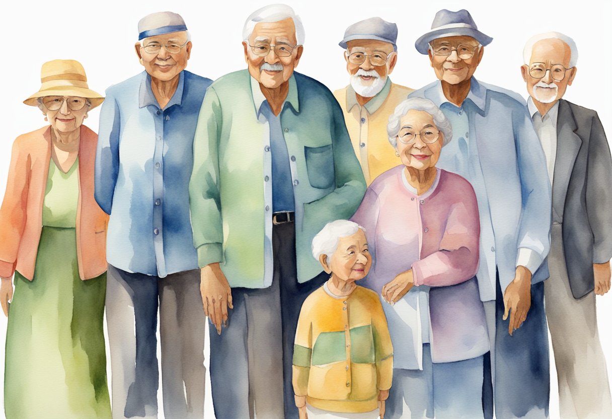 A group of elderly individuals, representing varying ethnicities and backgrounds, rely solely on Social Security for their financial support
