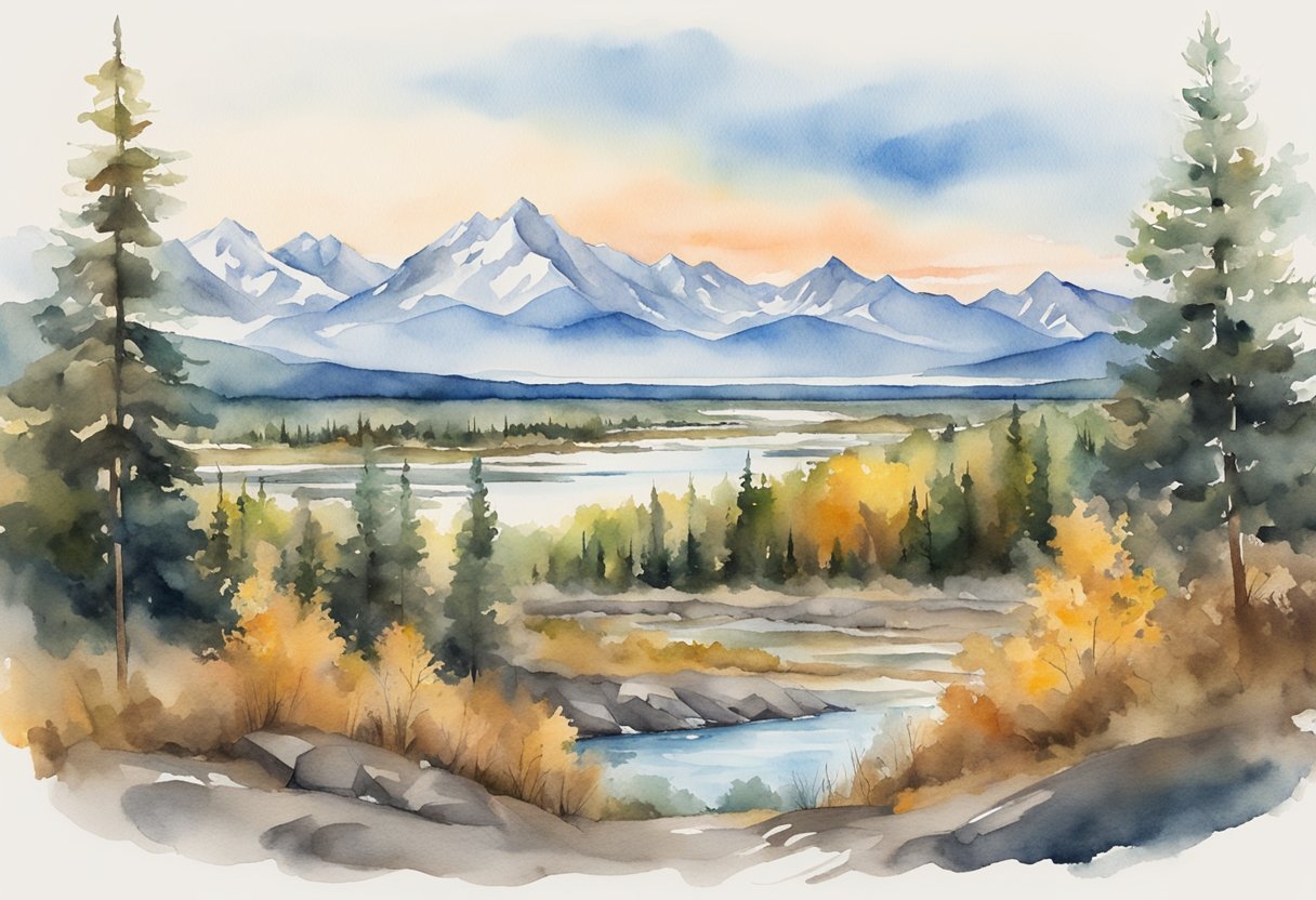A picturesque view of Wasilla, AK, with various properties and landscapes, showcasing the potential for real estate investment opportunities