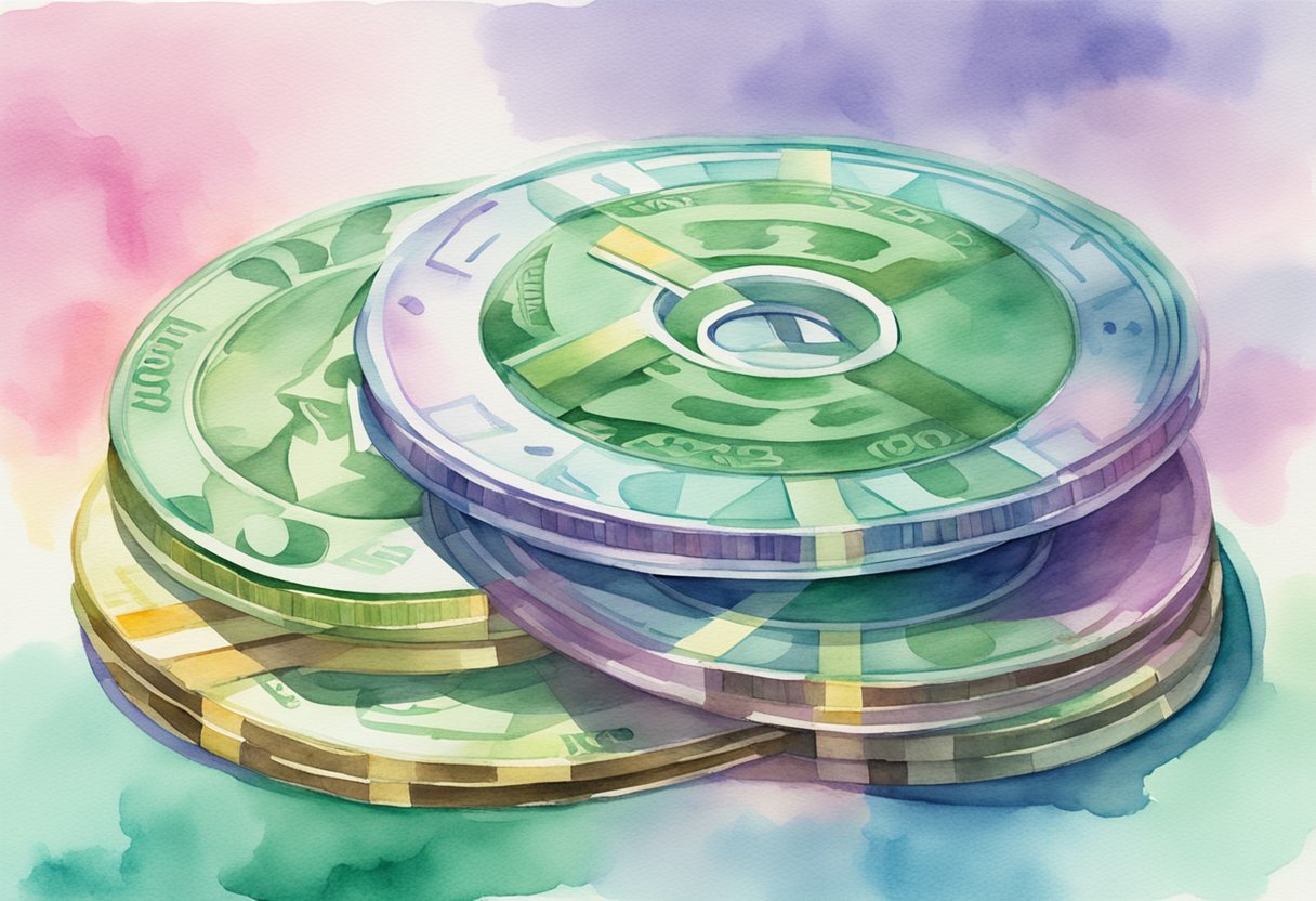A stack of money grows from a CD or savings account, symbolizing passive income