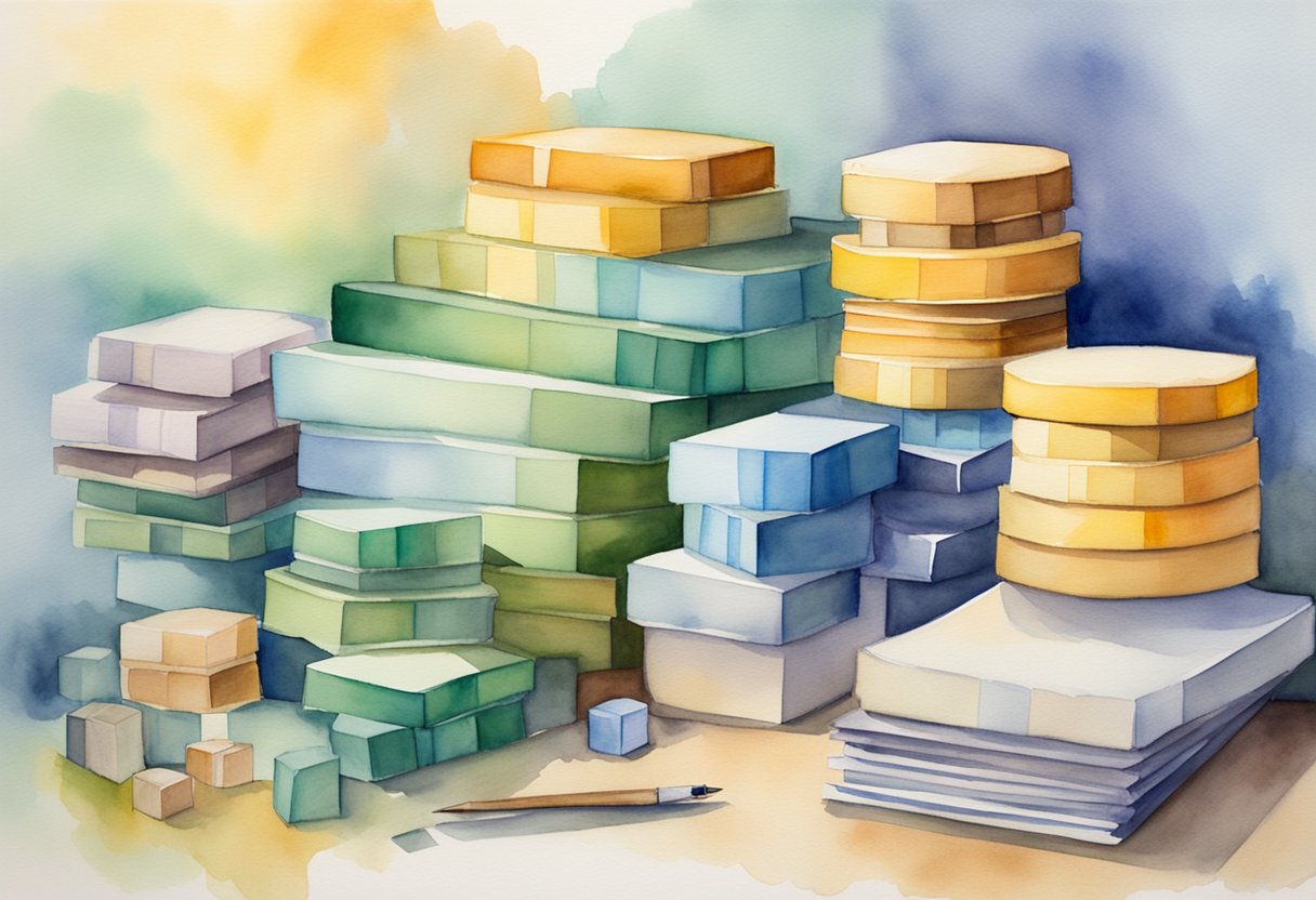 A stack of art pieces and alternative investments generating money