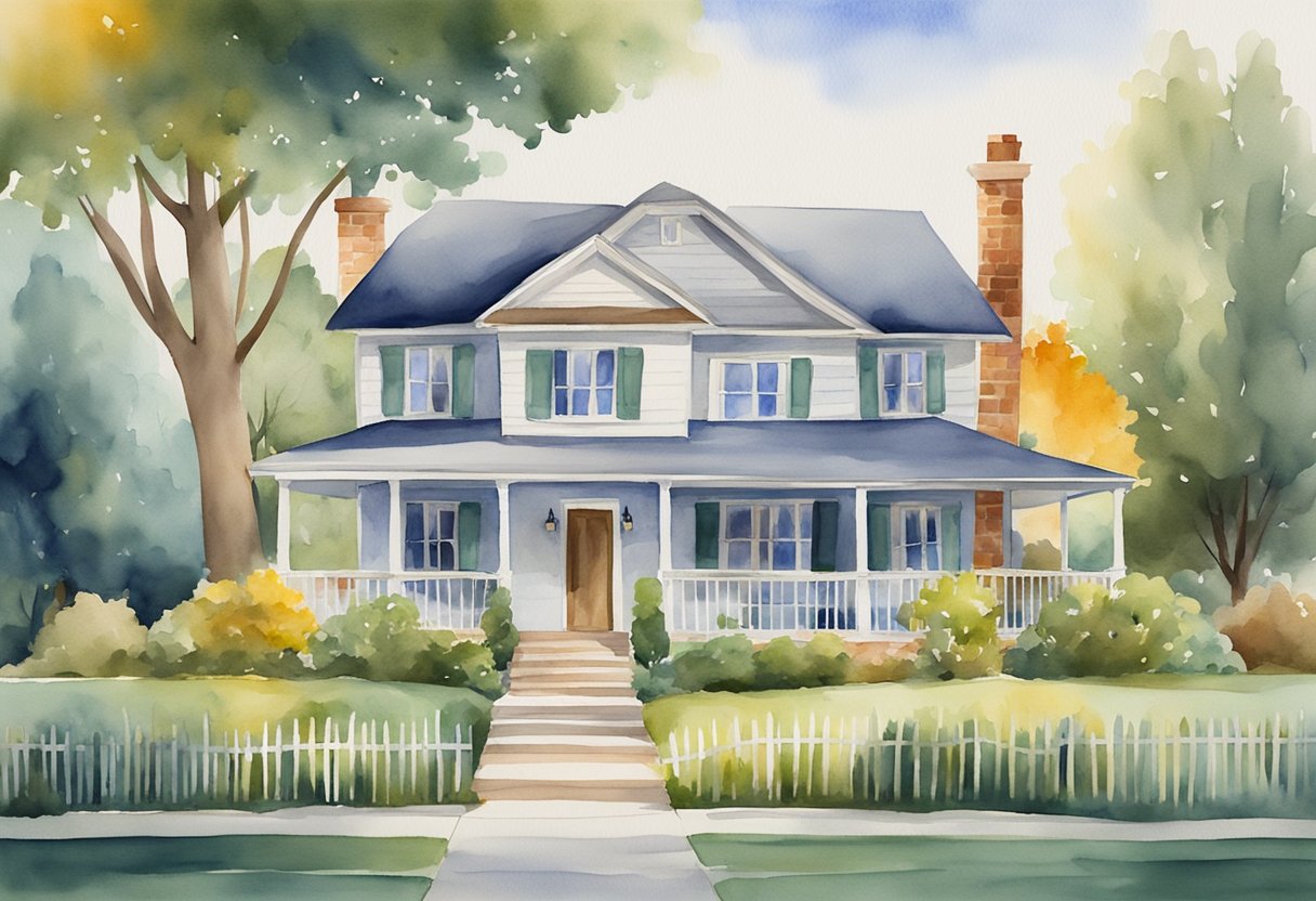 A house surrounded by a stack of frequently asked questions, representing the concept of including a house in net worth