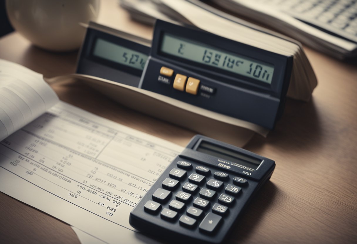A calculator crunches numbers. A graph shows rising costs. A piggy bank is filled. A retirement plan is highlighted. A checklist is marked off