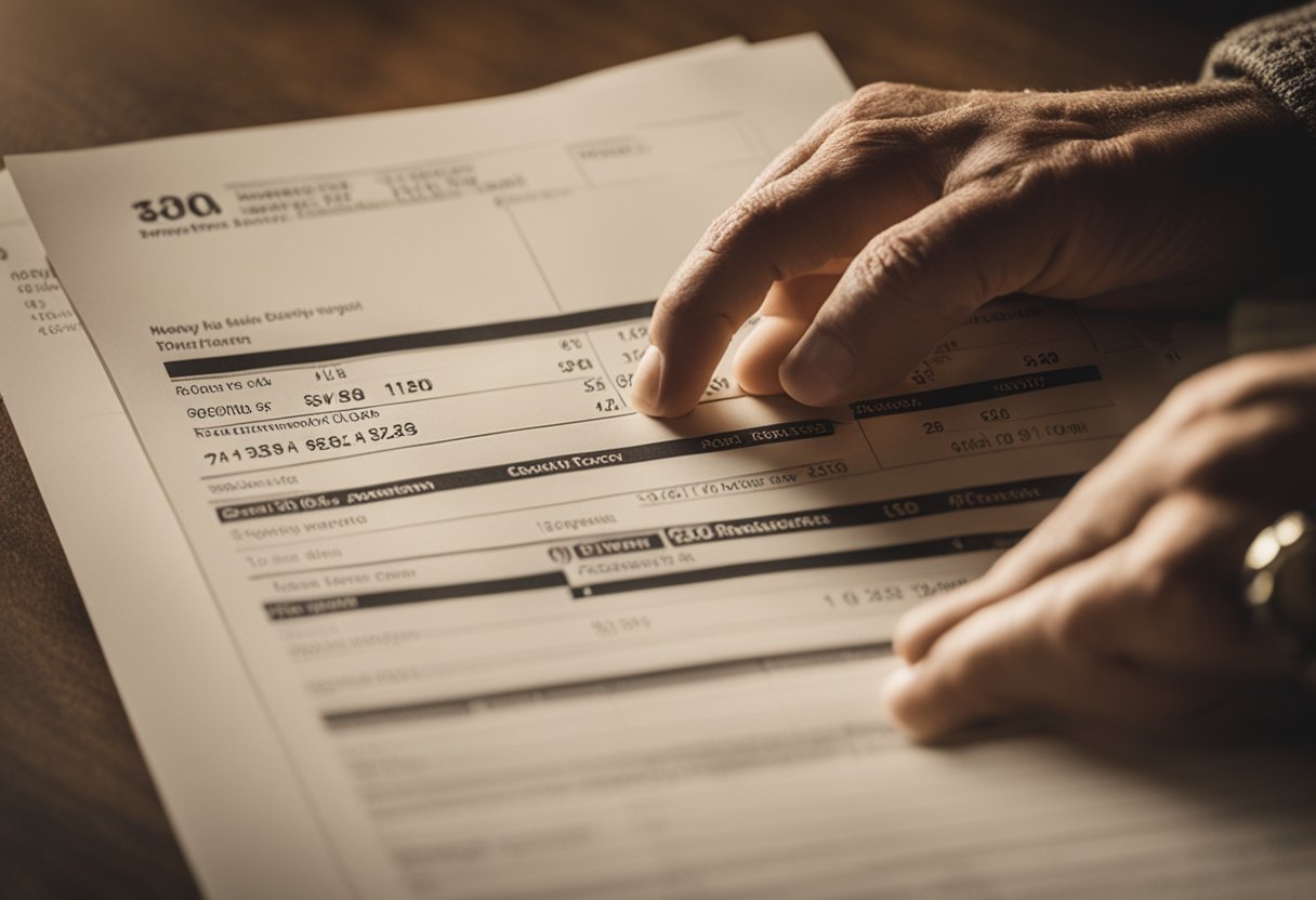 A person's hand placing money into a retirement savings account, with a chart showing a 30% increase in contributions over 30 days