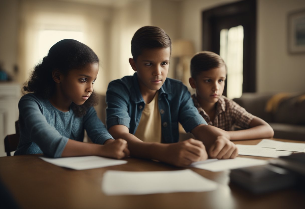 A family struggling to pay bills while children miss out on education opportunities