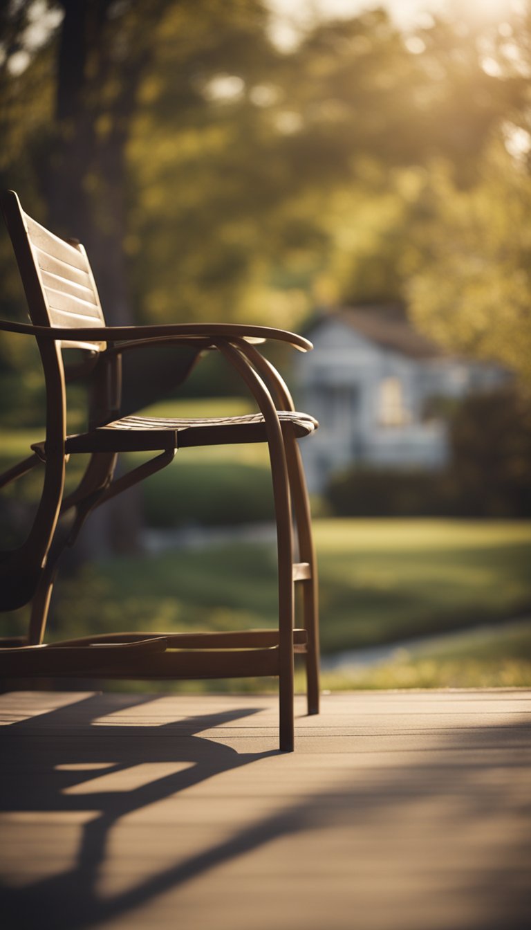 A serene and peaceful retirement setting with a clear goal of reaching and maintaining $100,000 a year in income