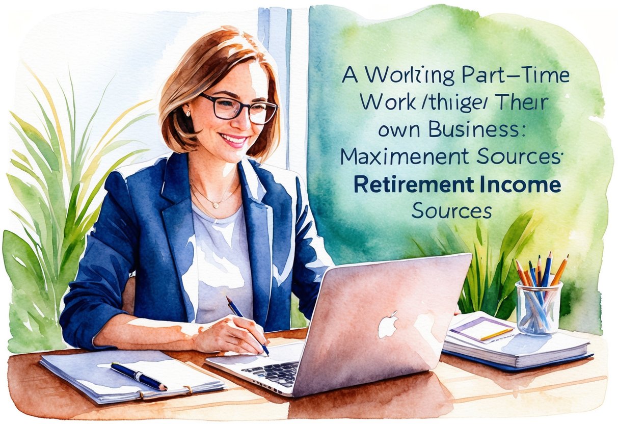 A person working part-time while managing their own business, with a focus on maximizing retirement income sources