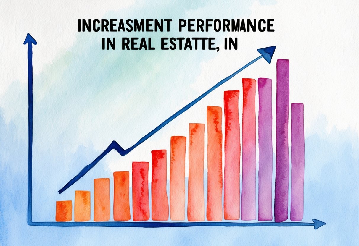 A graph showing increasing financial metrics and investment performance in real estate in Lafayette, IN