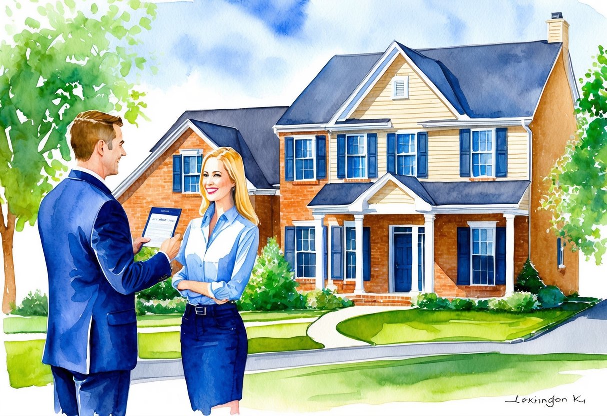 A realtor showing a couple a variety of investment properties in Lexington, KY