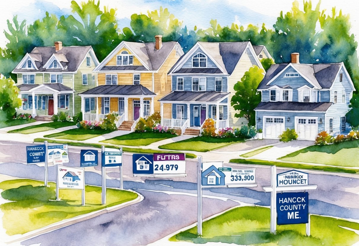 A bustling market with various housing options in Hancock County, ME. Filters are being used to narrow down real estate investing opportunities