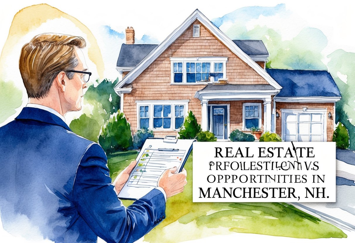 A real estate professional discussing investment opportunities in Manchester, NH
