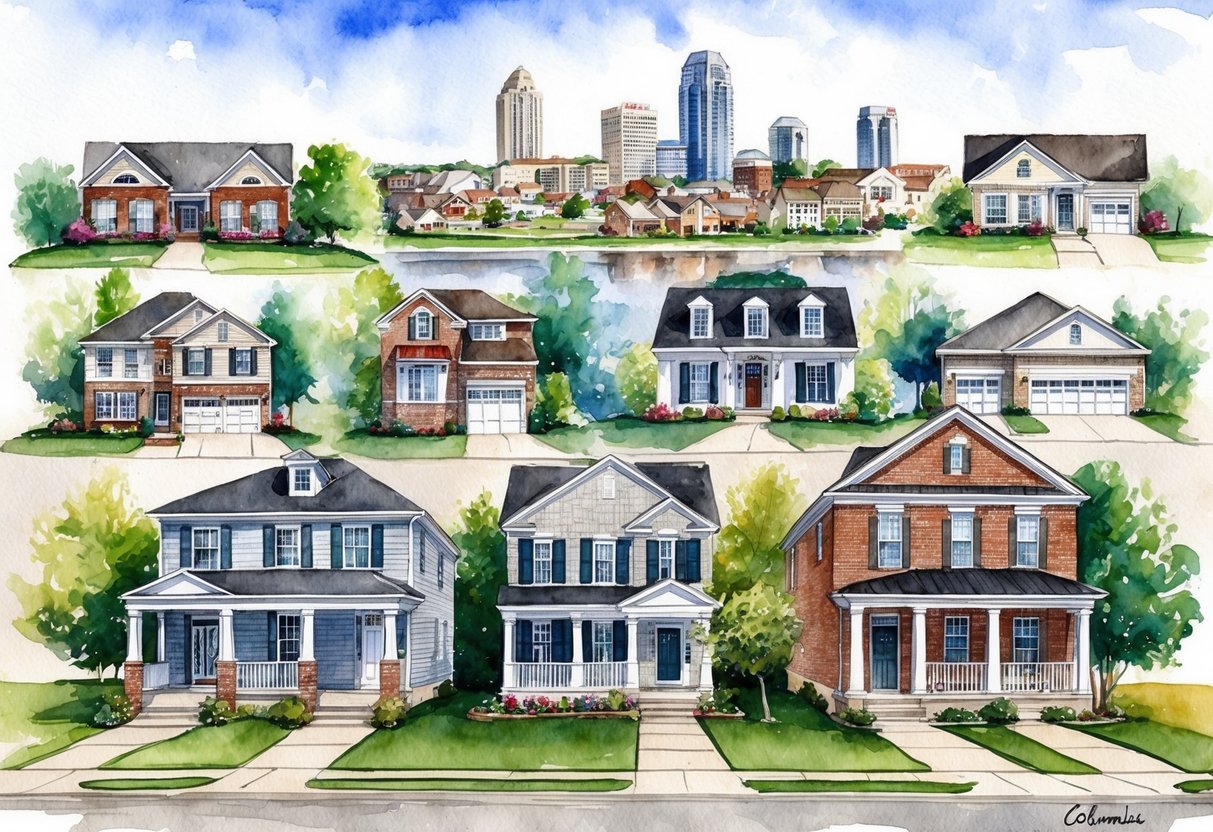 A variety of property types in different neighborhoods of Columbus, OH