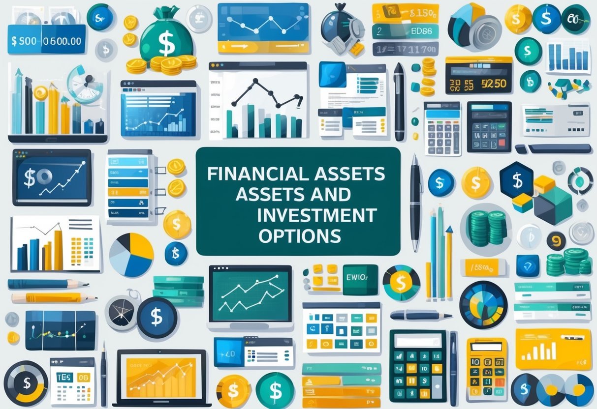 A diverse range of financial assets and investment options arranged in a flexible and adaptable manner