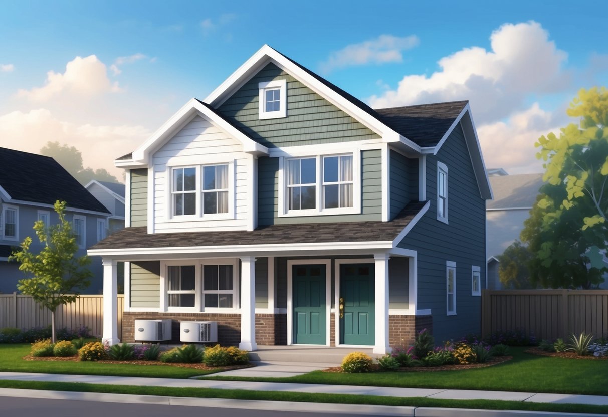 A cozy rental property with modern upgrades and amenities, such as new appliances, fresh paint, and updated landscaping, increasing its value for potential tenants