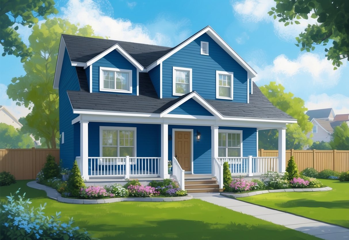 A rental property with a fresh coat of paint, updated fixtures, and a landscaped garden to increase its value for passive income