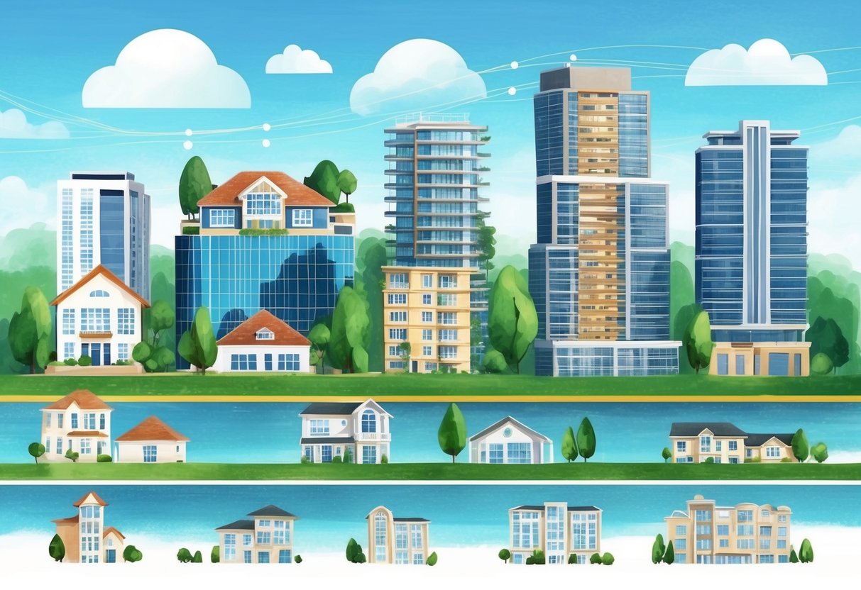 A diverse portfolio of real estate properties growing in size and value over time
