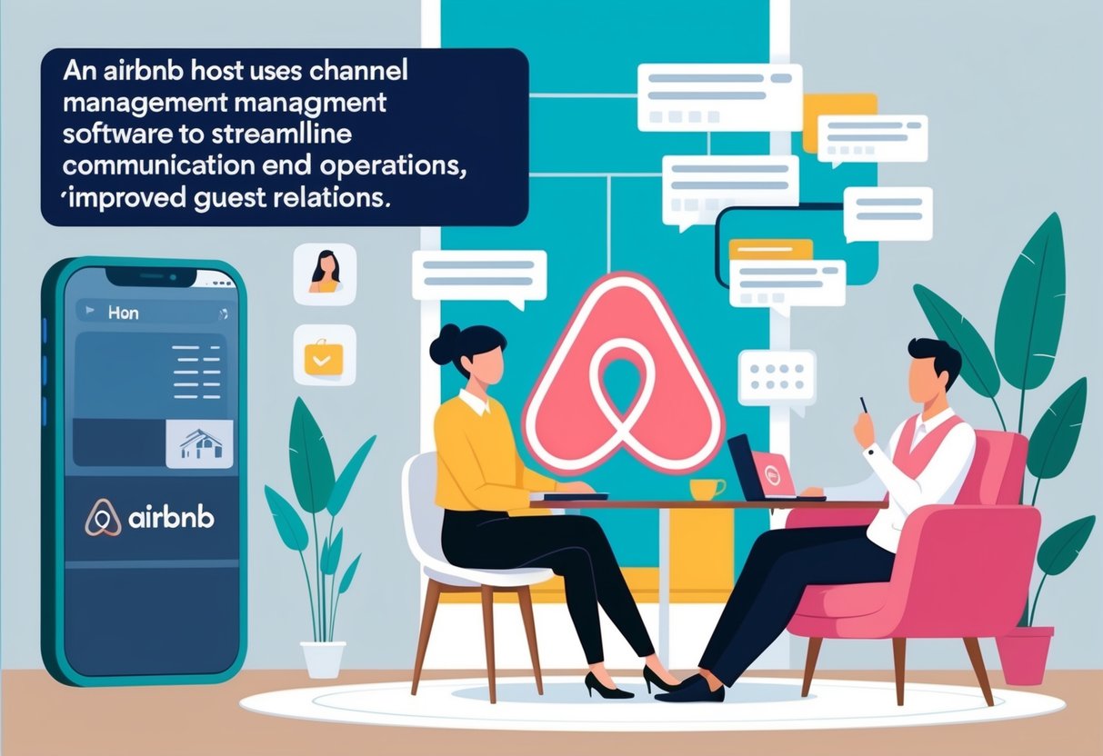 An Airbnb host uses channel management software to streamline guest communication and operations, resulting in improved guest relations