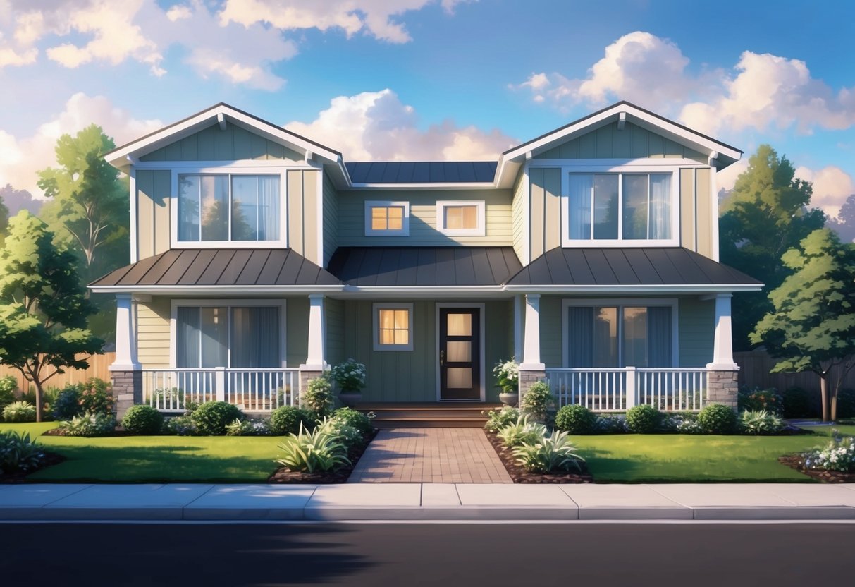 A cozy rental property with a modern interior, surrounded by lush landscaping and a well-maintained exterior. The property exudes a sense of long-term investment and financial stability