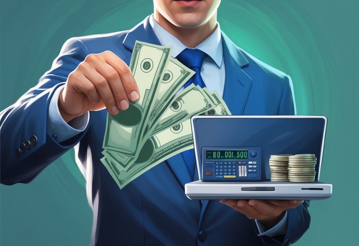 A person donating stocks to a charitable organization. The stocks are transferred electronically, and the charity benefits from the appreciated assets