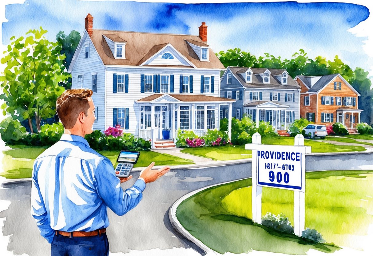 A realtor showing a diverse range of properties in Providence, RI for potential real estate investors