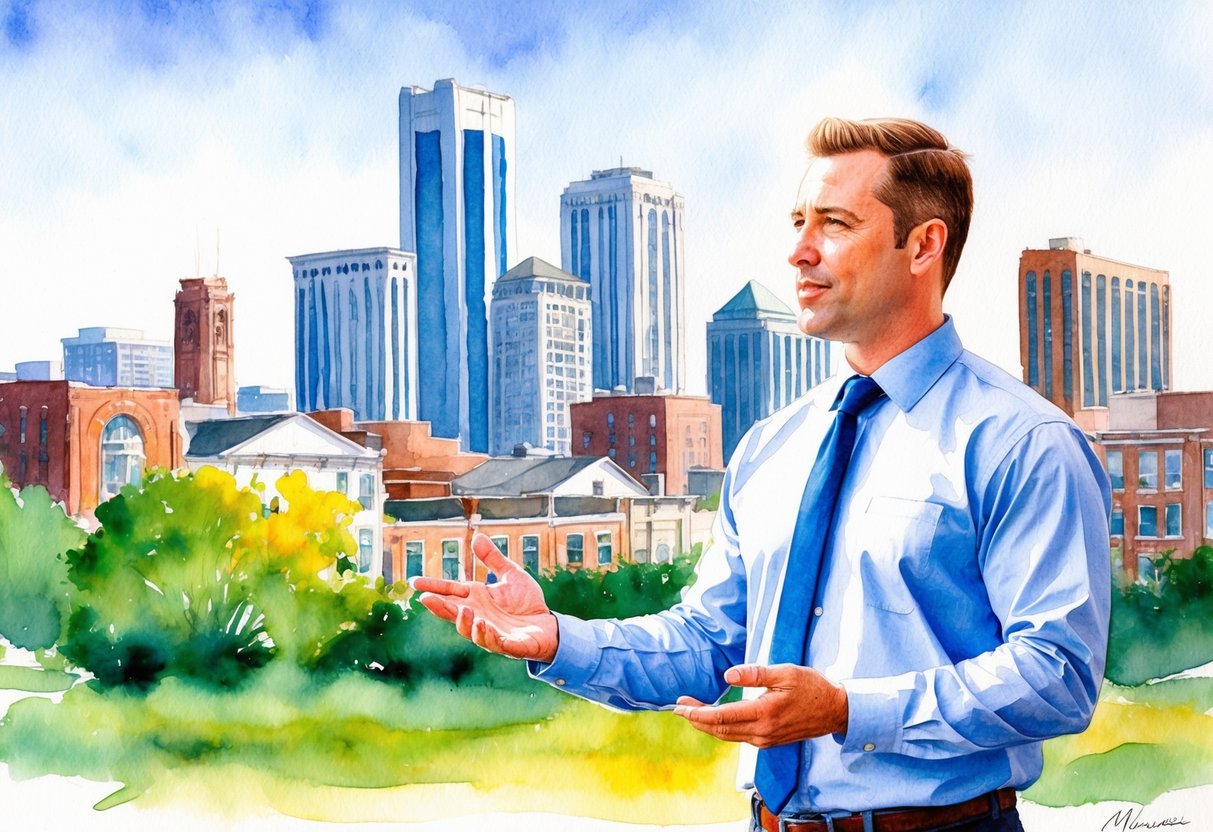 A real estate professional discussing investment opportunities in Milwaukee, WI