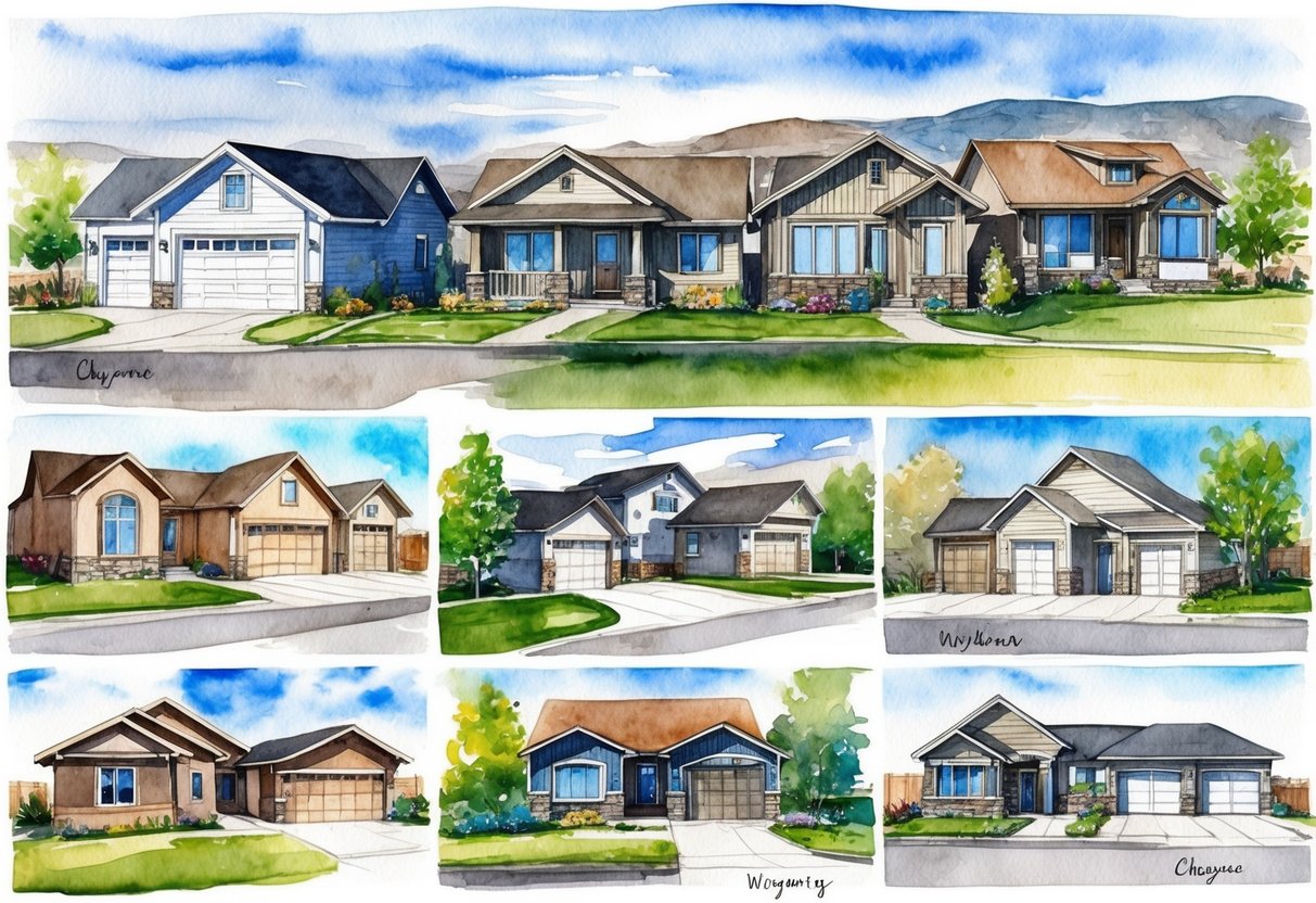 A variety of property types in different neighborhoods in Cheyenne, Wyoming